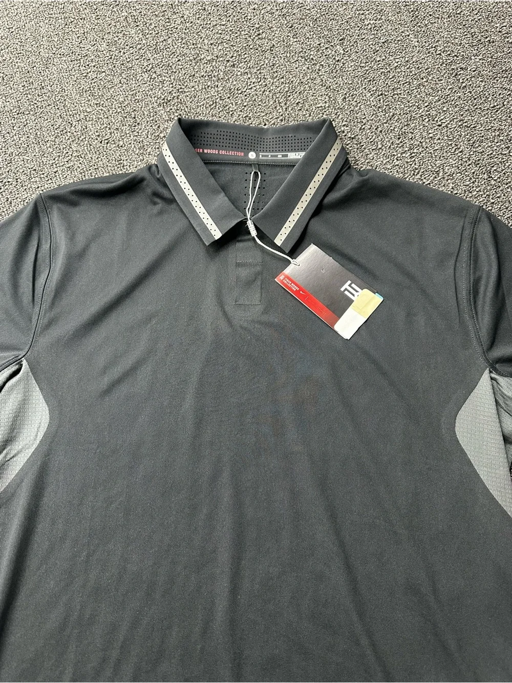 Nike Tiger Woods Collection Golf Polo Shirt Mens S Black- NWT